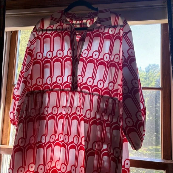 Anthropologie Maeve Red and White Maxi Dress - Picture 4 of 4